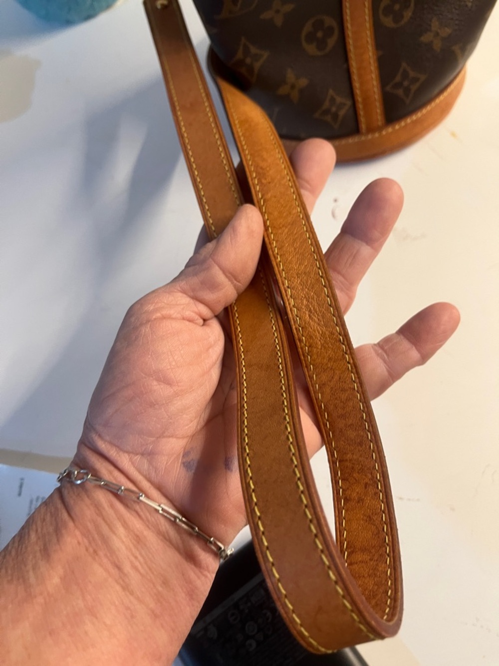 Louis Vuitton Monogram Canvas Bucket Crossbody in Brown and Natural - Picture 17 of 17